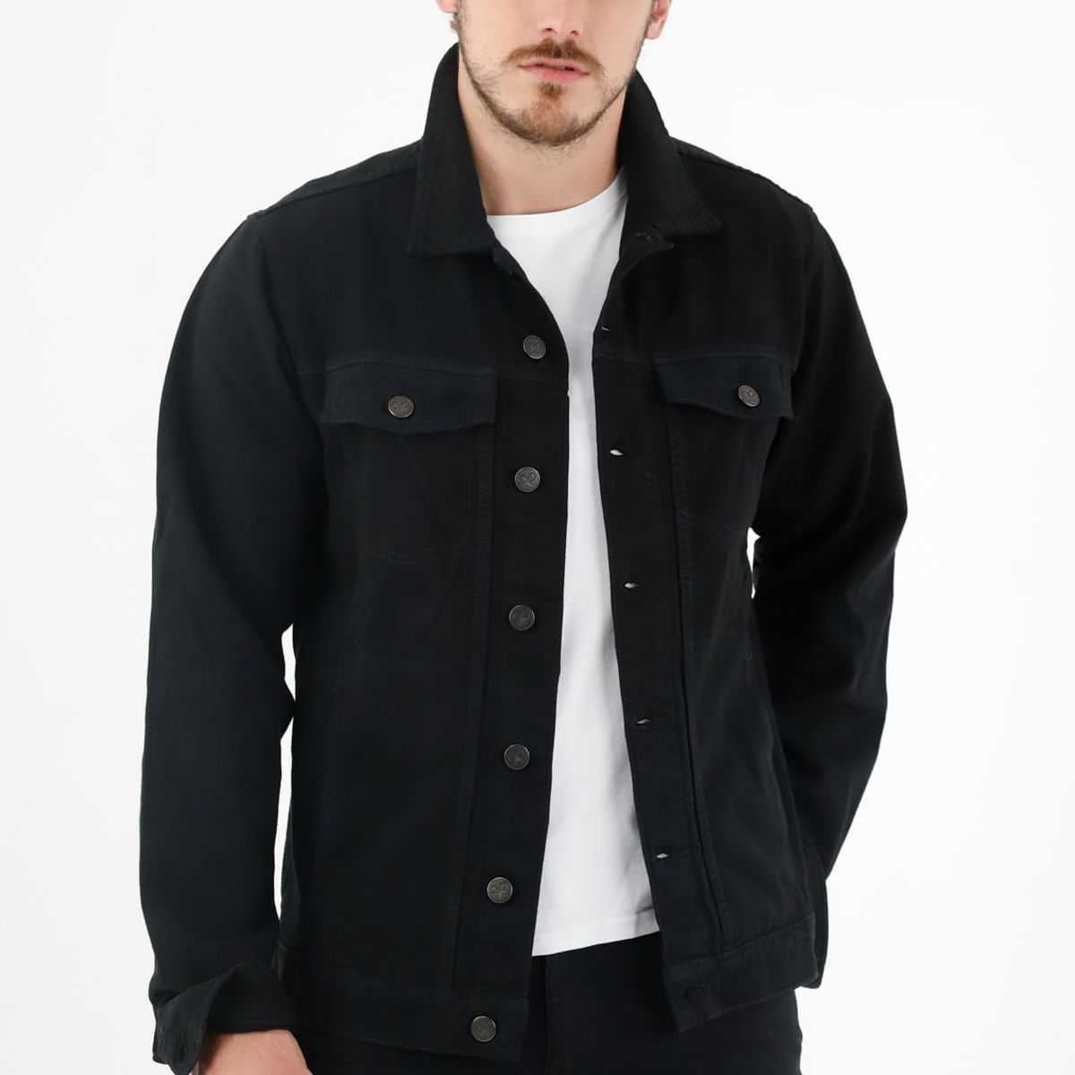 TENNIS - Chaqueta de jean negra para hombre