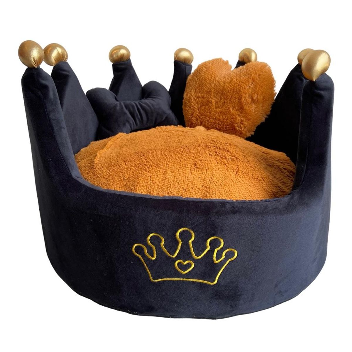 GENERICO - Cama Corona Negra con Café S