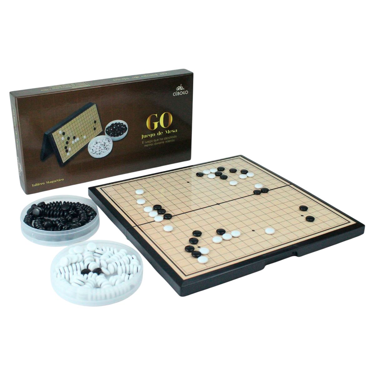 GENERICO - Juego Go Weiqi Gomoku Magnético 28x28cm Plegable Portátil