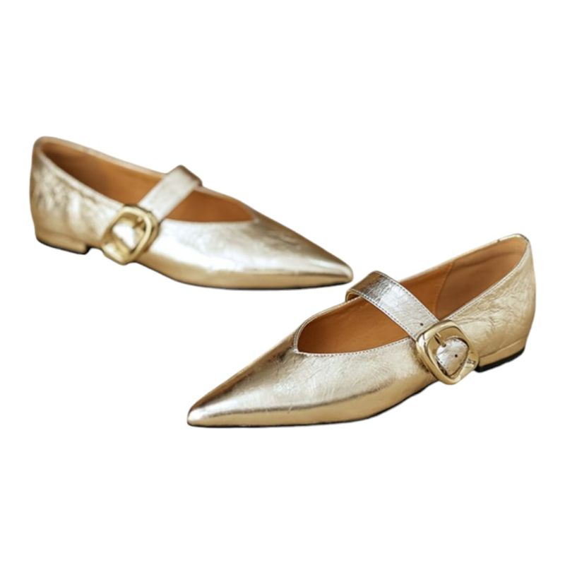 GENERICO - Valeta flat marca zaffis color DORADO