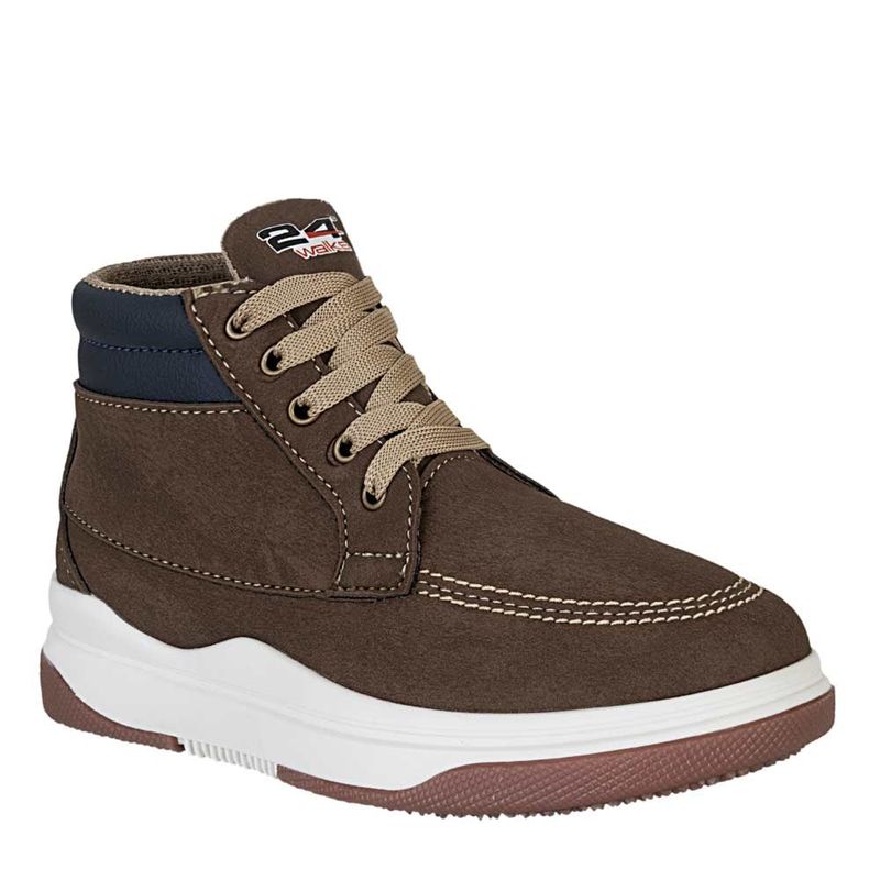 24 WALKS - Bota/botin de Niño marca 24 WALKS en Color CAFE AZUL  / BOTA SEMO