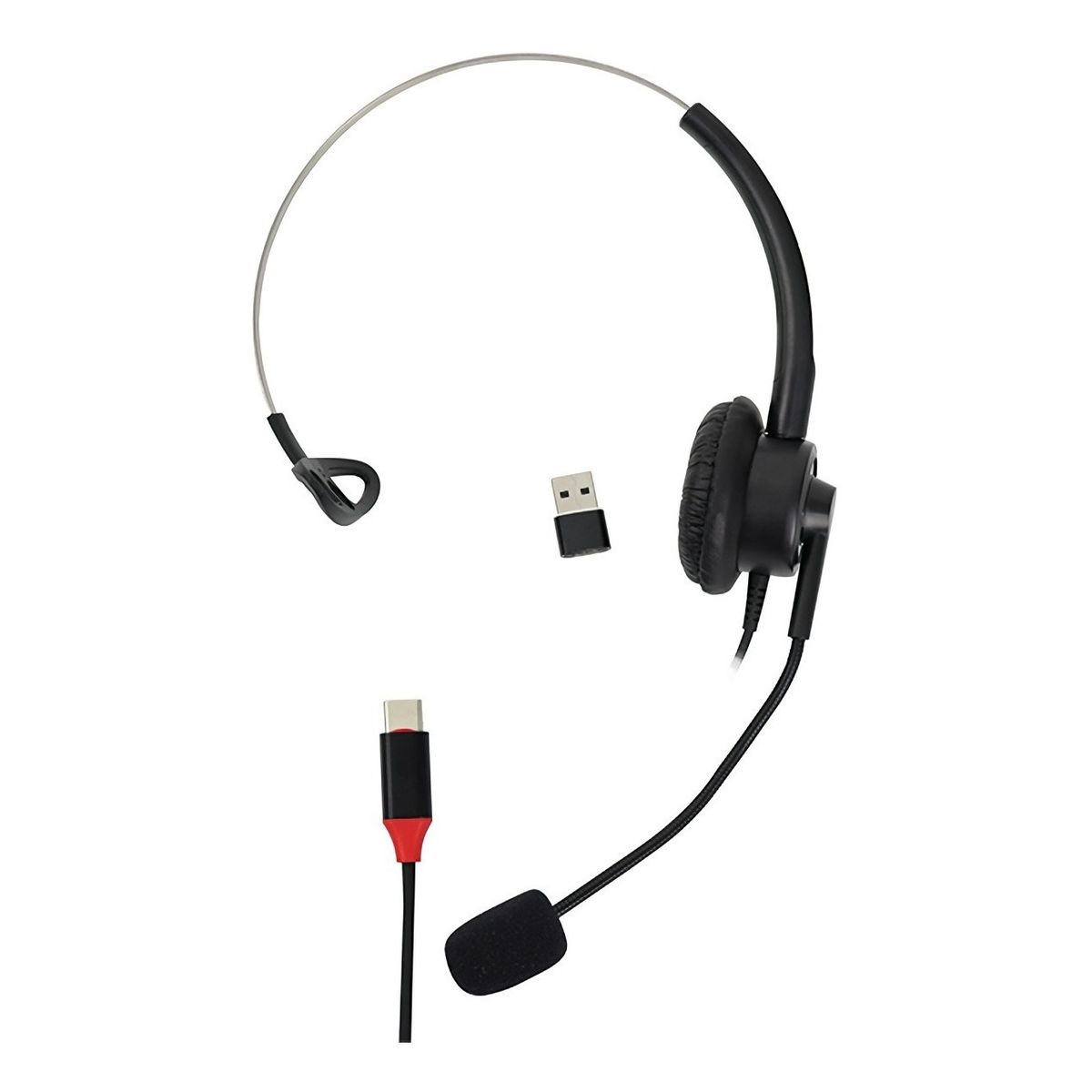 GENERICO - Diadema Mono Auricular Call Center Micrófono Trabajo Casa