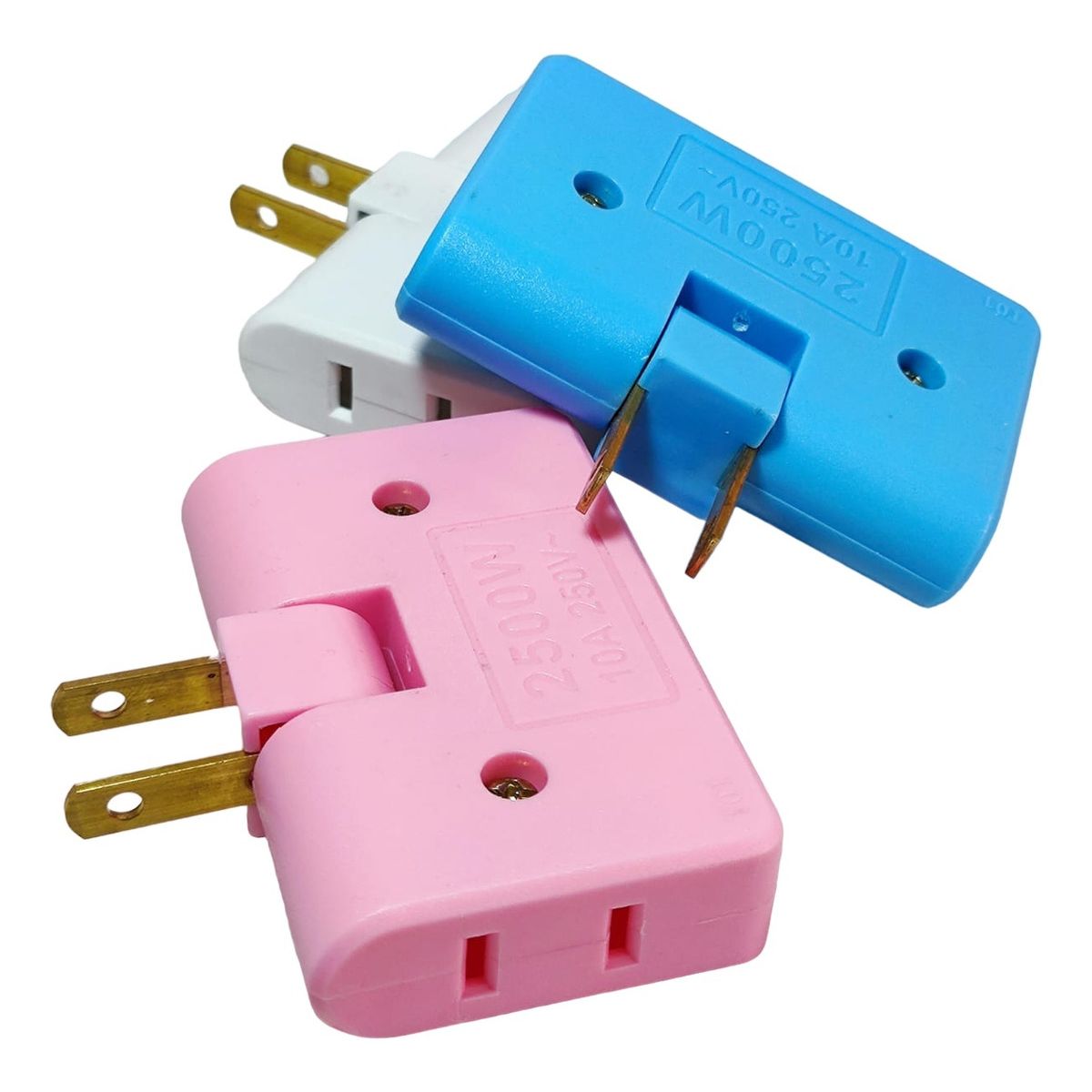 GENERICO - Adaptador Extensor Toma Corriente 3 Puertos Giratorio 180°