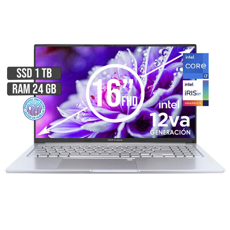 ASUS - Portátil Asus Vivobook Intel Core i7 1TB RAM 32GB 16" FHD