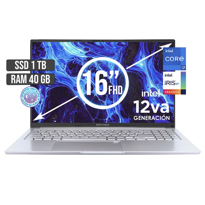 ASUS - Portátil Asus Vivobook Intel Core i7 48GB RAM 1TB SSD 16"