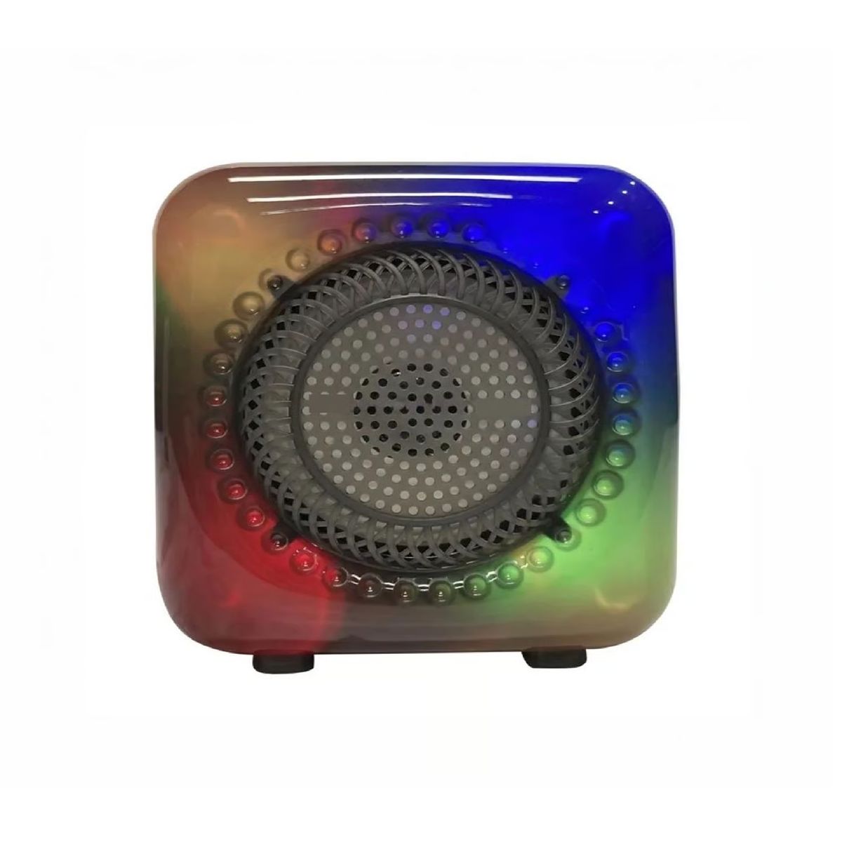 GENERICO - MINI PARLANTE BLUETOOTH RECARGABLE LUCES LED
