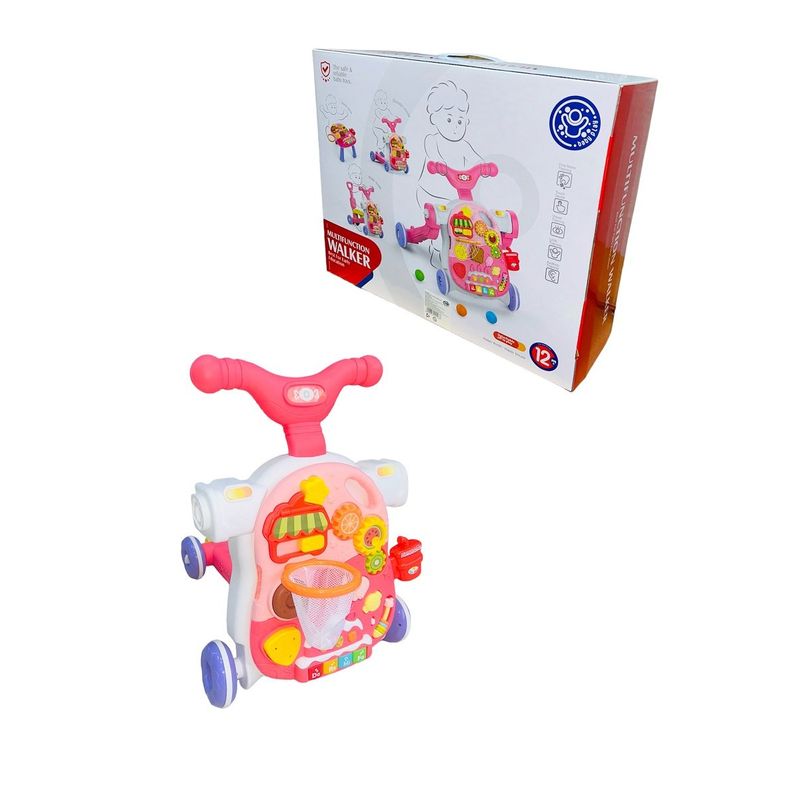 GENERICO - Andadera Caminador Bebes Primeros Pasos 3 En 1 Scooter Rosa
