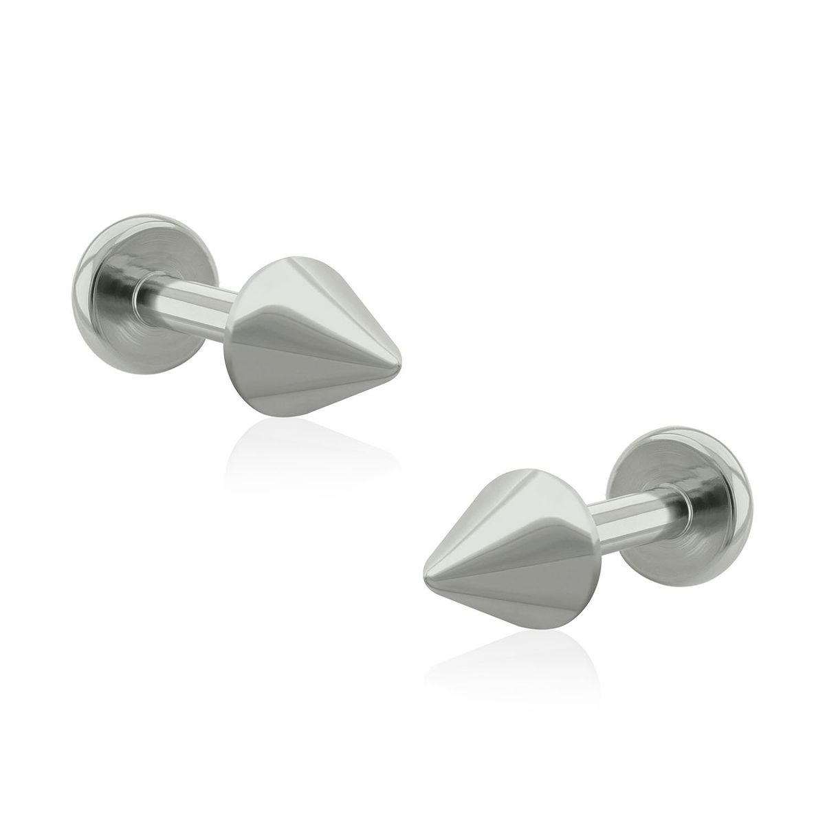 AGHA JEWELRY - Titanio Aretes Piercing Spike para Lóbulo
