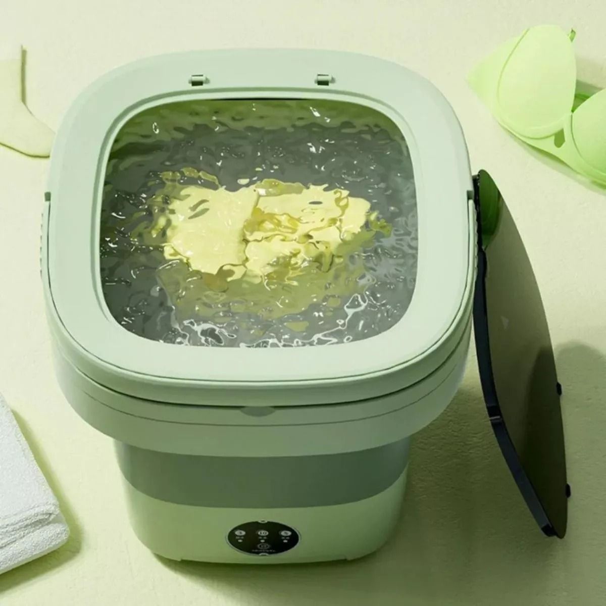 GENERICO - Mini Lavadora De Ropa Portátil Plegable De 8 Litros