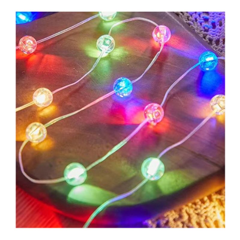 GENERICO - Cascada Bolas Luz Led 3x2 M Extensión Navidad Color