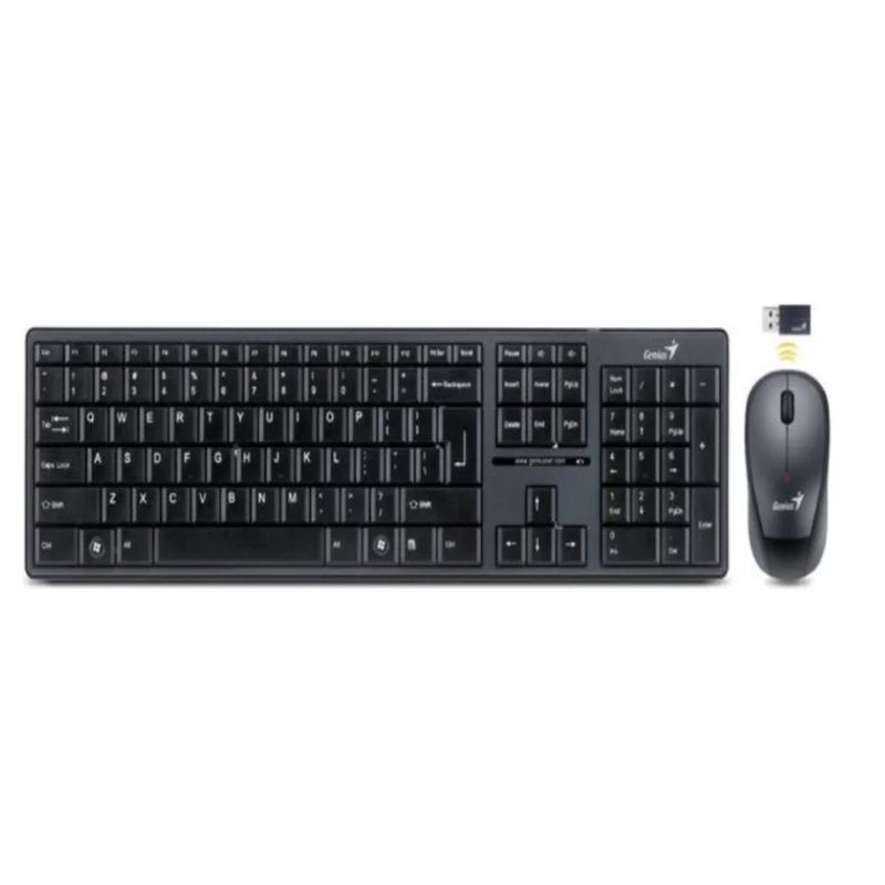 GENIUS - Elegante Combo Teclado Y Mouse Genius Slimstar 8000se Negro
