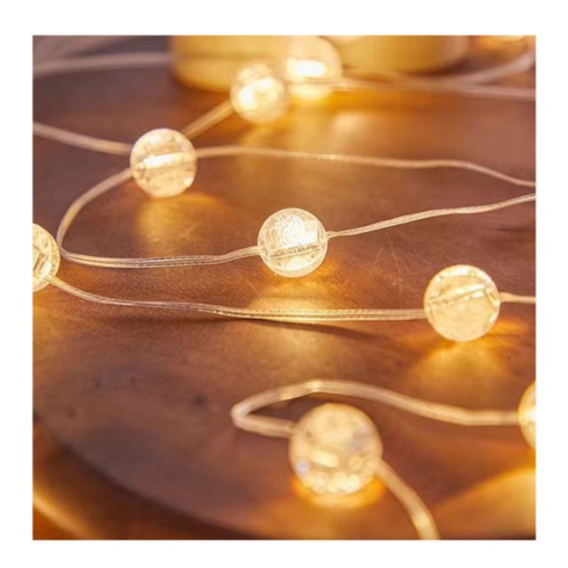 GENERICO - Cascada Bolas Luz Led 3x2 M Extensión Navidad Calido