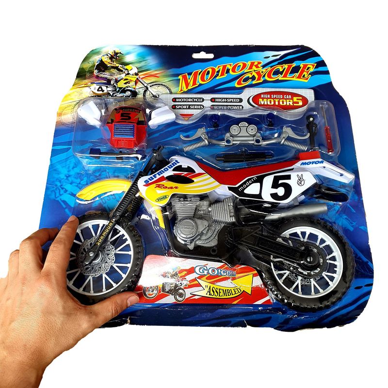 GENERICO - Motocicleta Infantil Juguete Motocross Grande Ensamblar