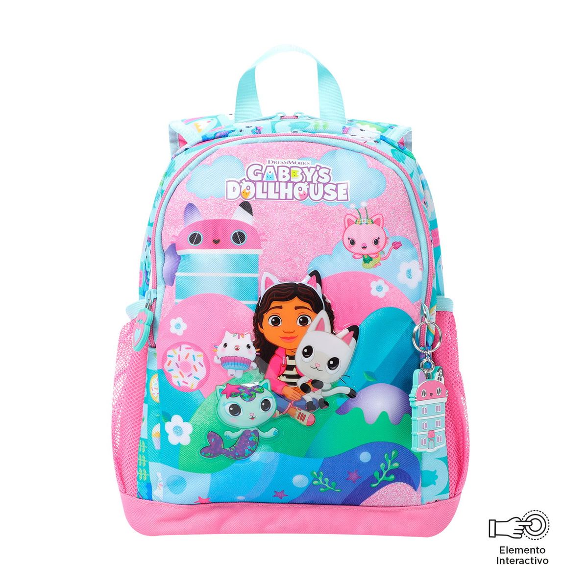 TOTTO - Morral para Niña Gabby Cats M Rosado