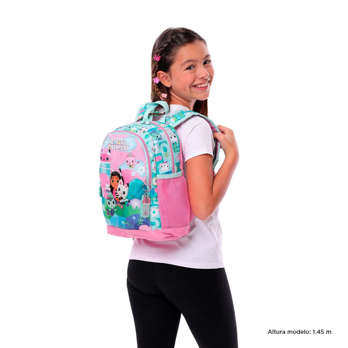 TOTTO - Morral para Niña Gabby Cats M Rosado