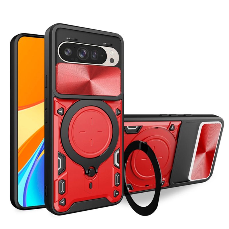 GENERICO - Estuche Armo Anti-golpe Para Google Pixel 9 Pro XL Rojo