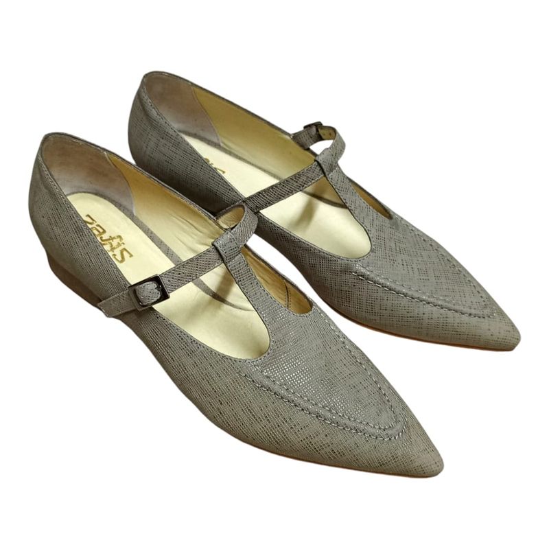 GENERICO - zapato valeta Flat Priscilla marca Zaffis color taupe
