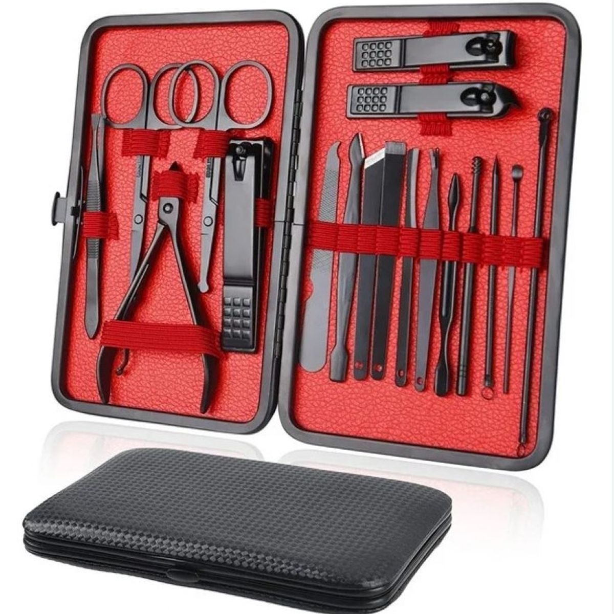 ZHOPI CO - Set Manicura Pedicura Acero Inoxidable 19 Piezas