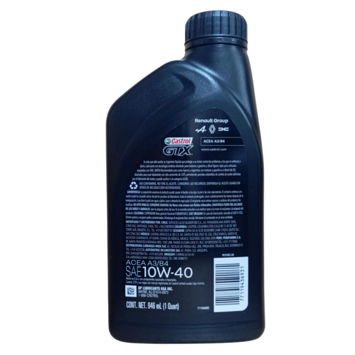 CASTROL - Aceite Castrol - 10W40 - Sintético 1L