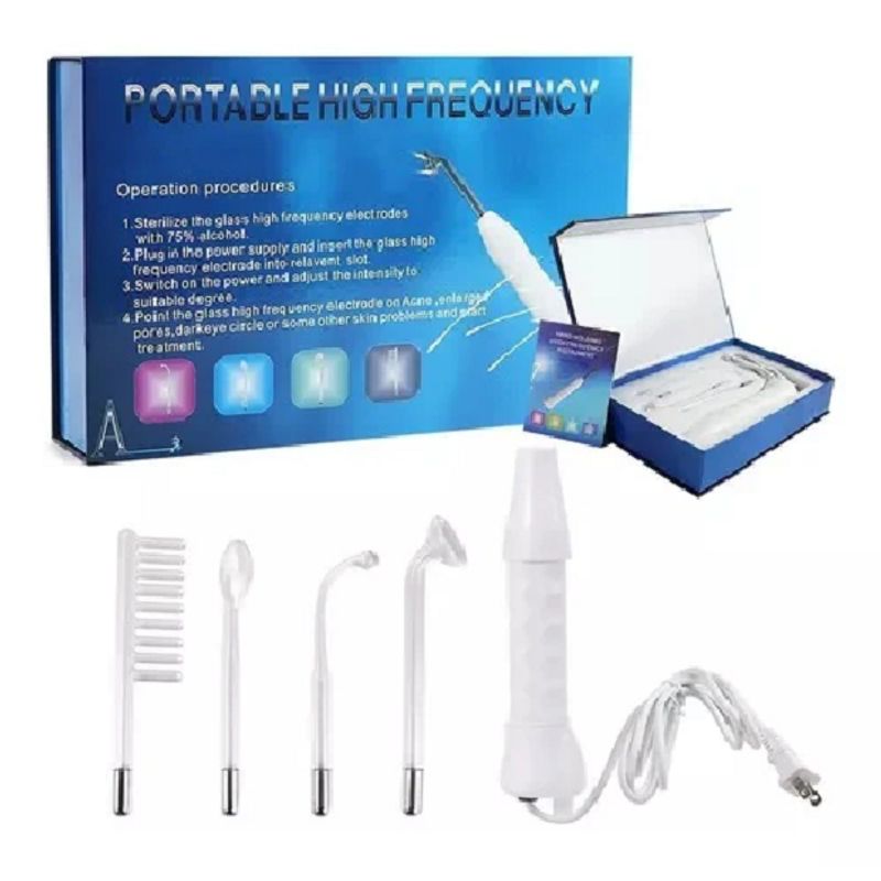 GENERICO - Electroterapia Alta Frecuencia Facial Corporal 4 Electrodos