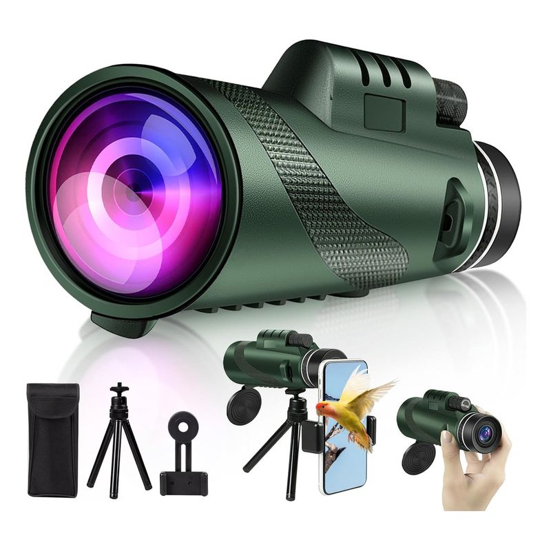 GENERICO - Telescopio Monocular Hd De 80 X 100 Bak4 +tripode +adaptador