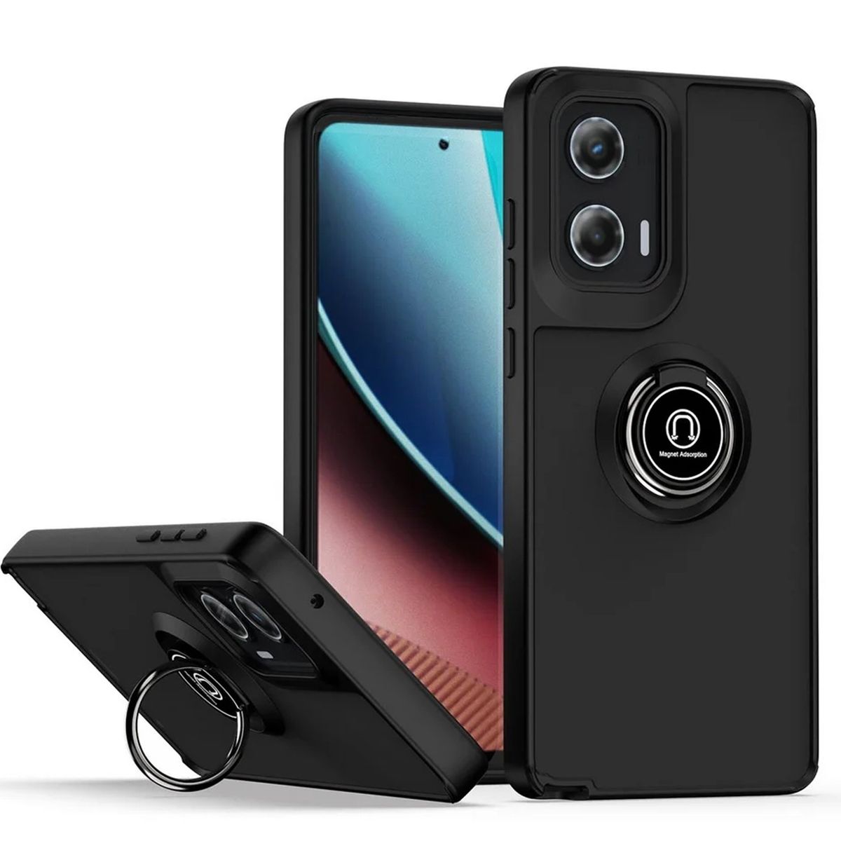 GENERICO - Case Mate Anillo Compatible Motorola Edge 50 Fusion Y G85 Fusion Negro