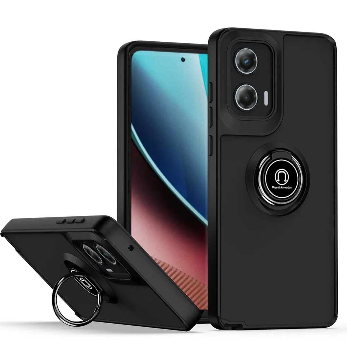 GENERICO - Funda Estuche Mate Compatible Motorola Edge 50 Fusion Y G85 Negro