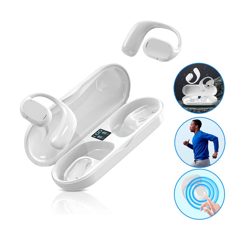 GENERICO - Audifonos Oseos Manos Libres iPhone Android + Caja De Carga