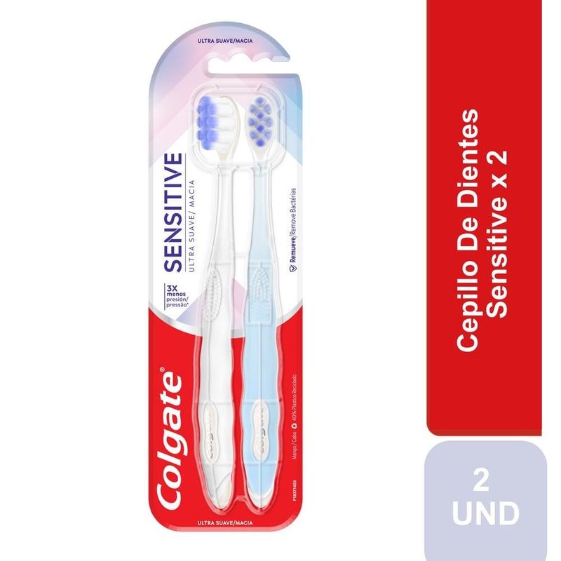 COLGATE - Cepillo Colgate Sensitive Ultrasuave X 2Und.---