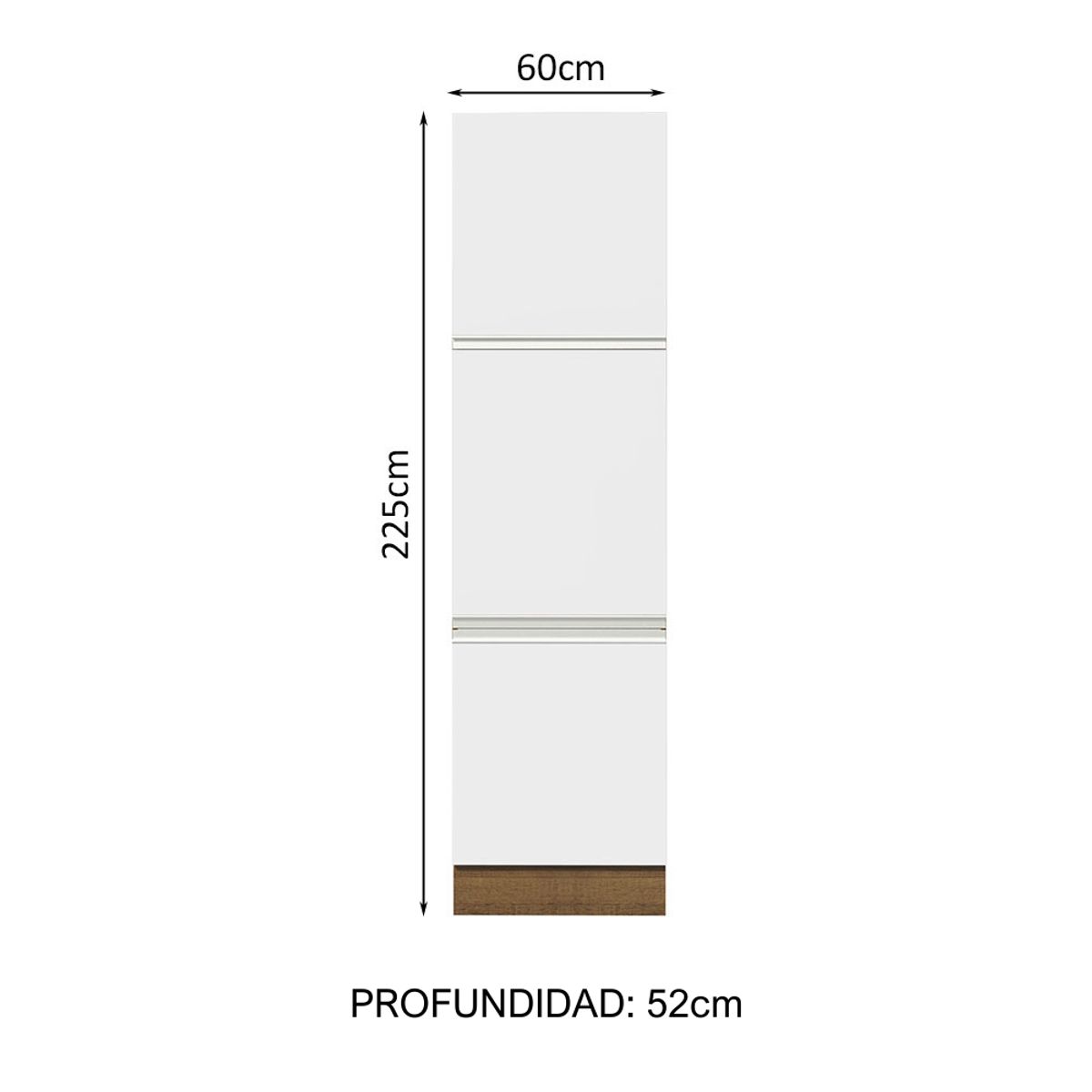 MADESA - Mueble de Cocina Armario Vertical Glamy 3 Puertas