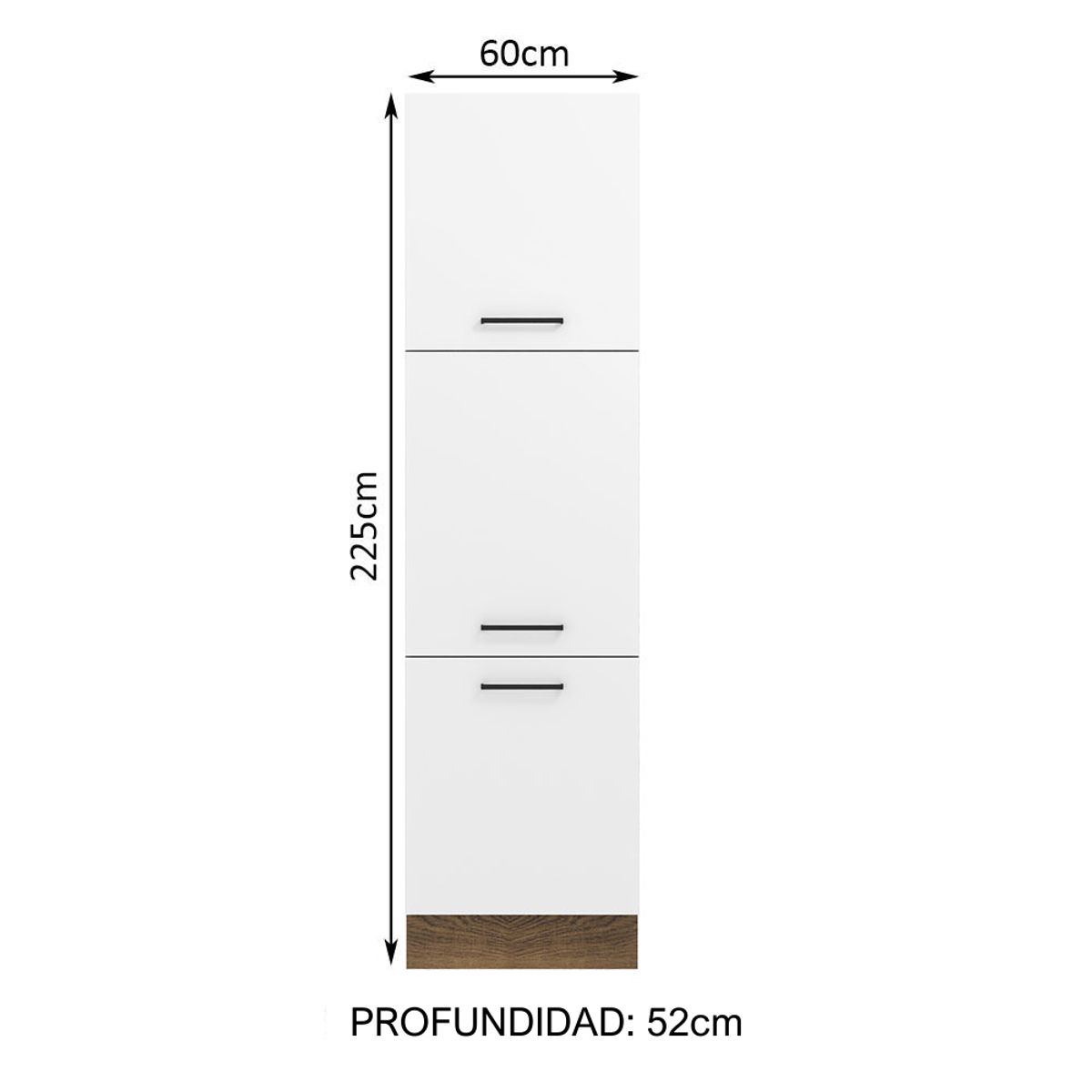 MADESA - Mueble de Cocina Armario Vertical Agata 3 Puertas