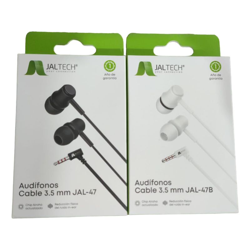 JALTECH - Audífonos Cable 35mm Control Llamada Mano Libre Entrada Aux.