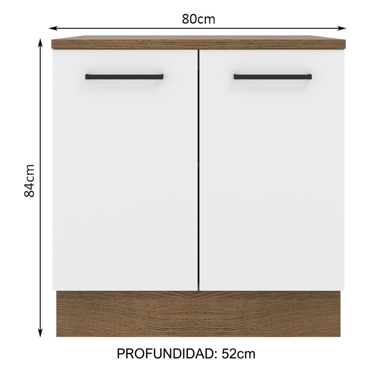 MADESA - Mueble de Cocina Bajo Agata 80 cm 2 Puertas