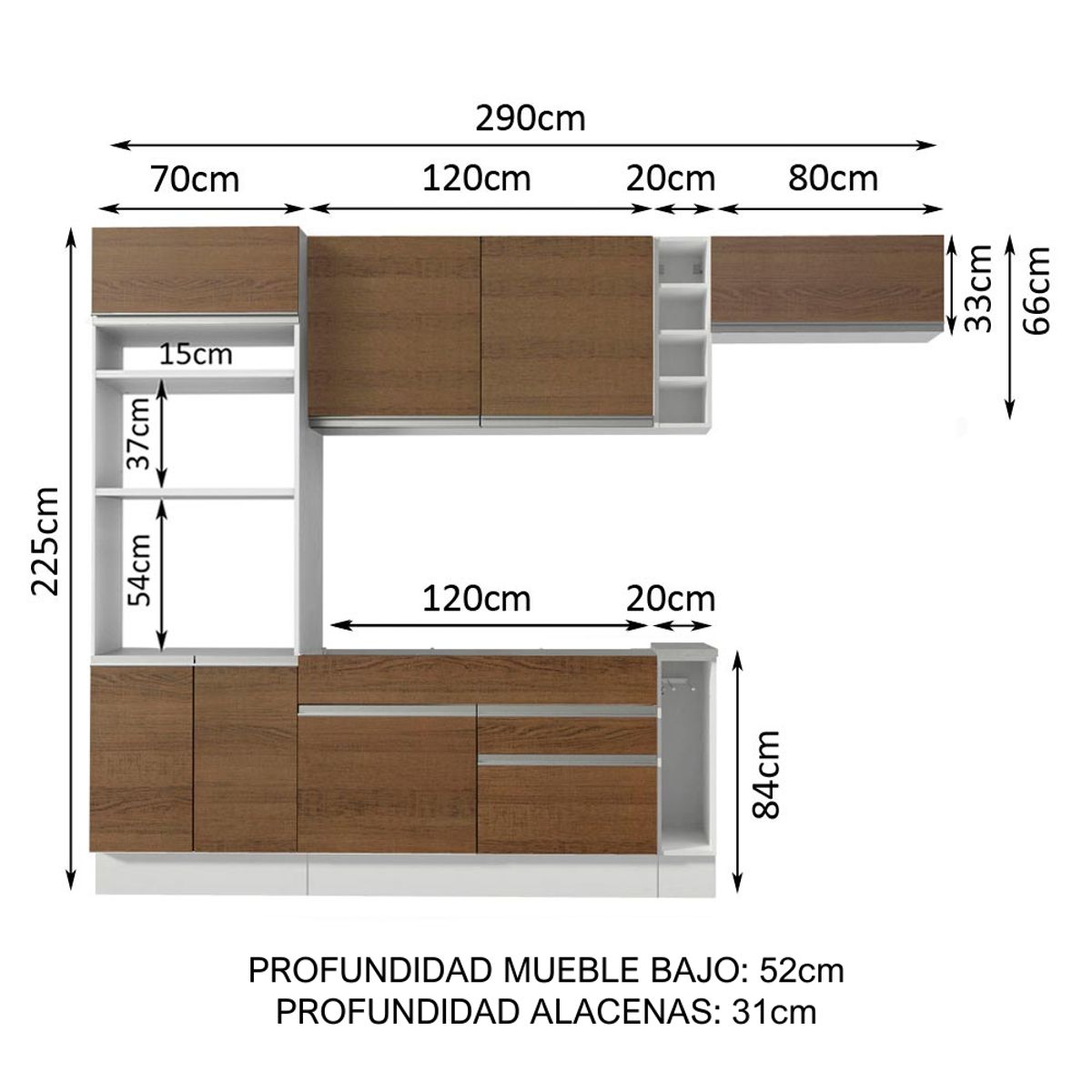 MADESA - Cocina Integral Safira 2.90 Metros 04