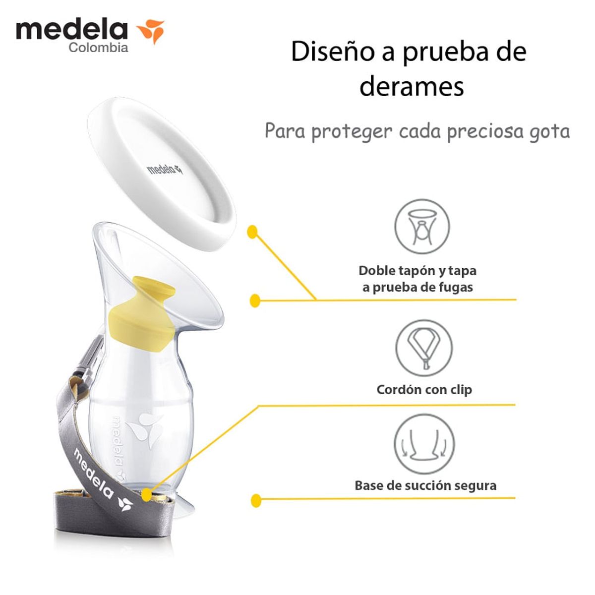 MEDELA - Recolector Leche Materna Medela Silicona