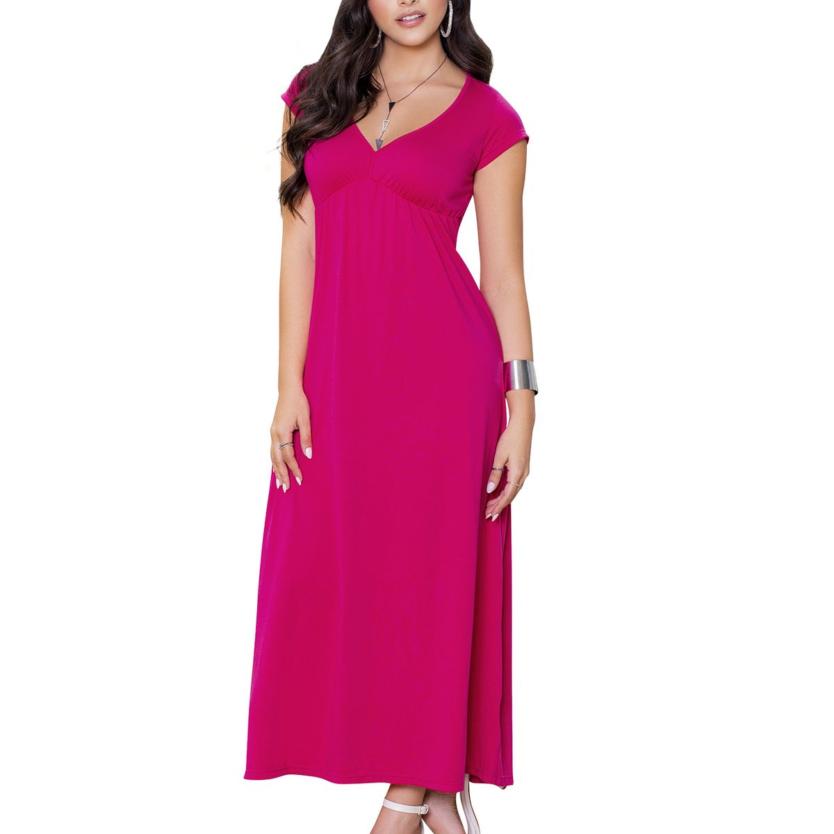 MARKETING PERSONAL - Vestido Largo Mujer Fucsia Mp 79860