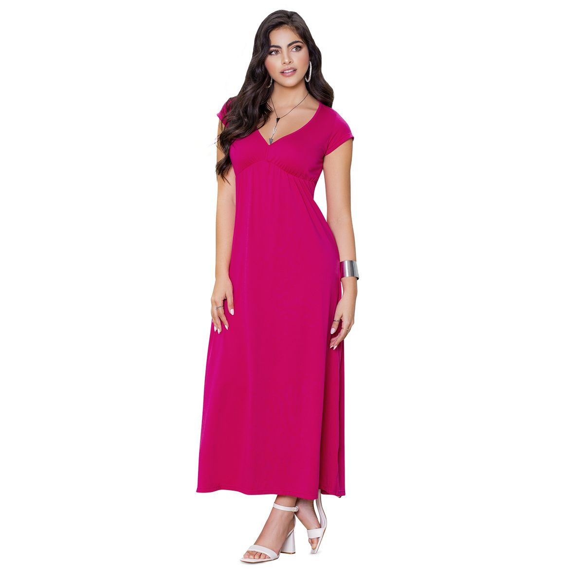 MARKETING PERSONAL - Vestido Largo Mujer Fucsia Mp 79860