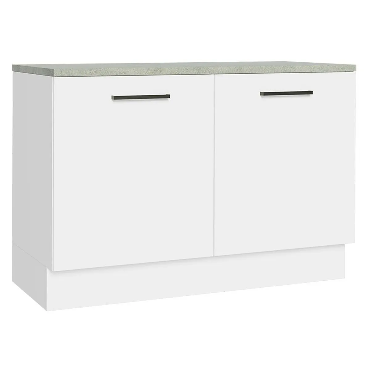 MADESA - Mueble de Cocina Bajo Agata 1.20 m 2 Puertas con Encimera Blanco