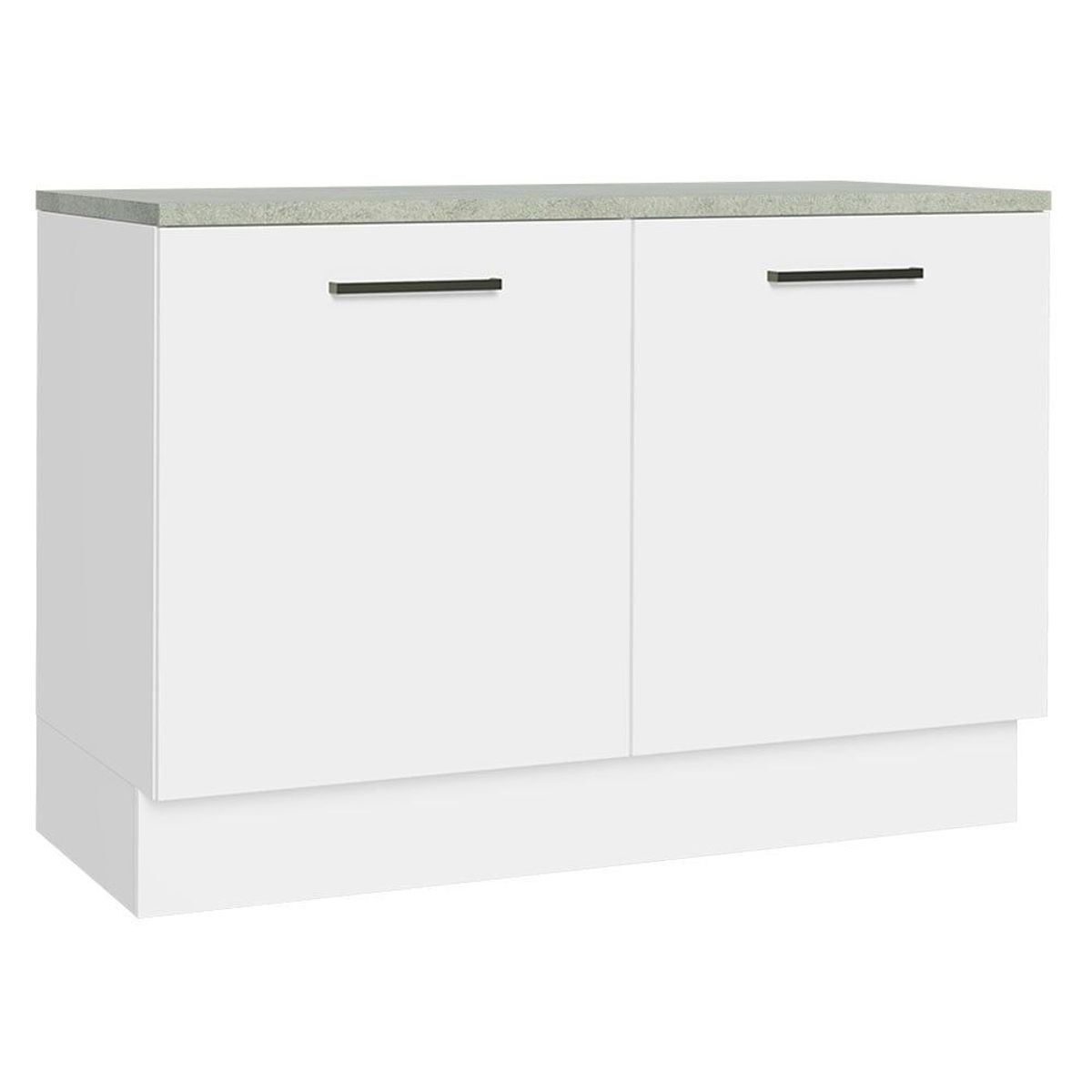 MADESA - Mueble de Cocina Bajo Agata 1.20 m 2 Puertas con Encimera Blanco