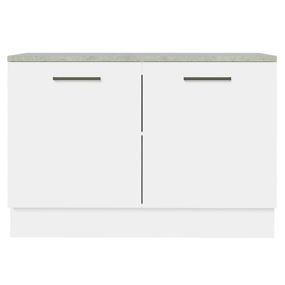 MADESA - Mueble de Cocina Bajo Agata 1.20 m 2 Puertas con Encimera Blanco