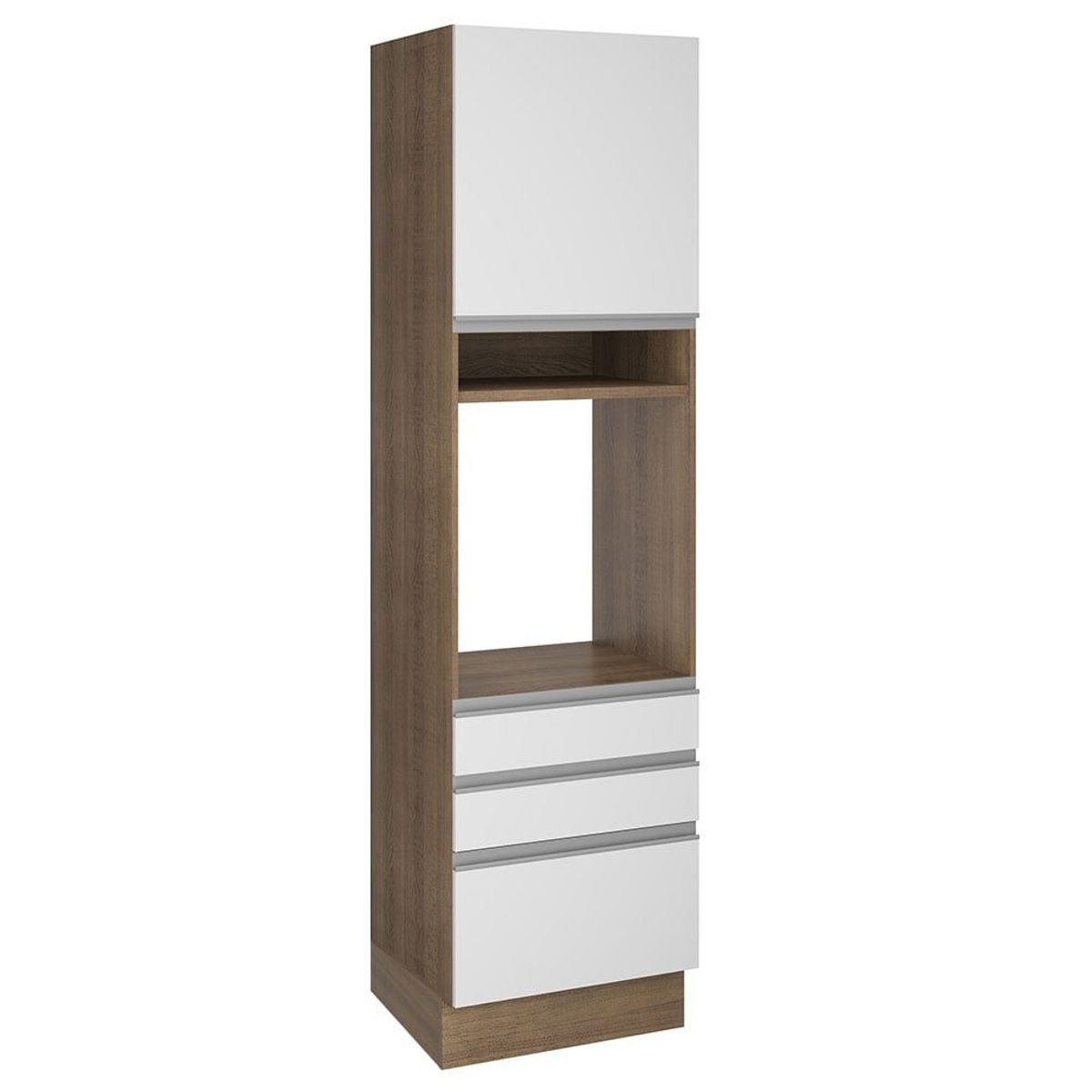 MADESA - Mueble de Cocina para Hornos Glamy 60 cm Marrón/Blanco