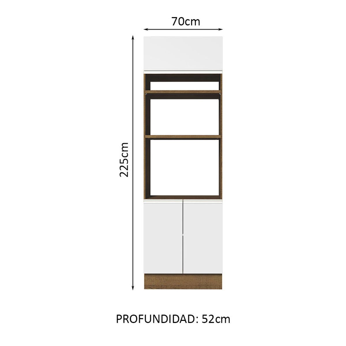 MADESA - Mueble de Cocina para Hornos Glamy 70 cm