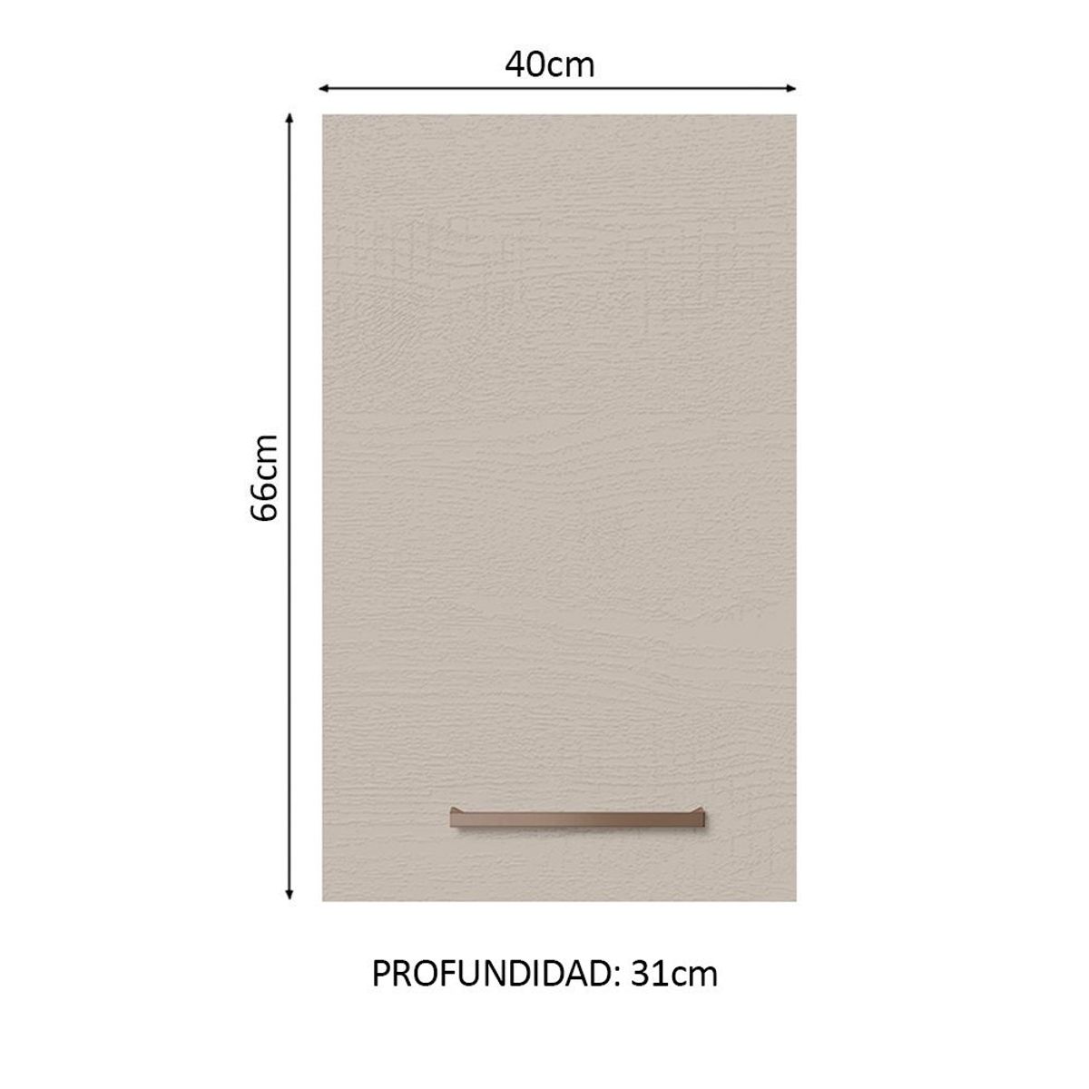 MADESA - Mueble de Cocina Superior Agata 40 cm 1 Puerta Marrón/Crema