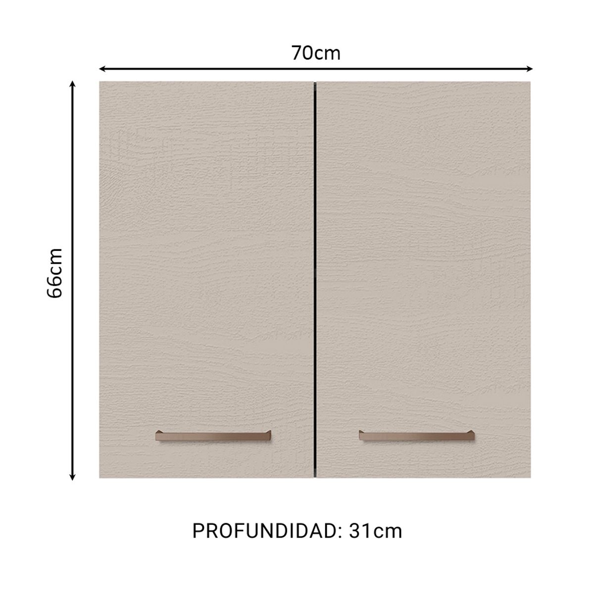 MADESA - Mueble de Cocina Superior Agata 70 cm 2 Puertas