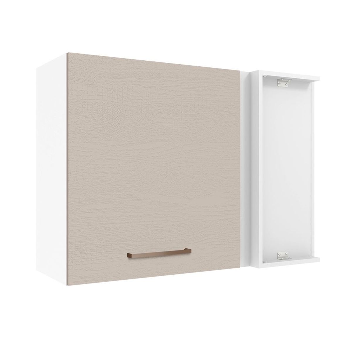 MADESA - Mueble de Cocina Superior de Esquina Agata 1 Puerta Blanco/Crema