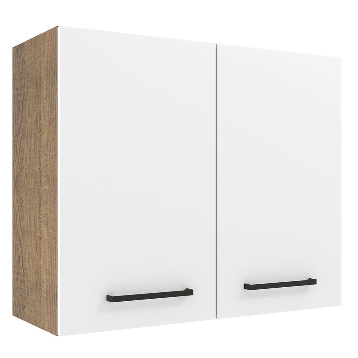 MADESA - Mueble de Cocina Superior Agata 80 cm 2 Puertas Marrón/Blanco