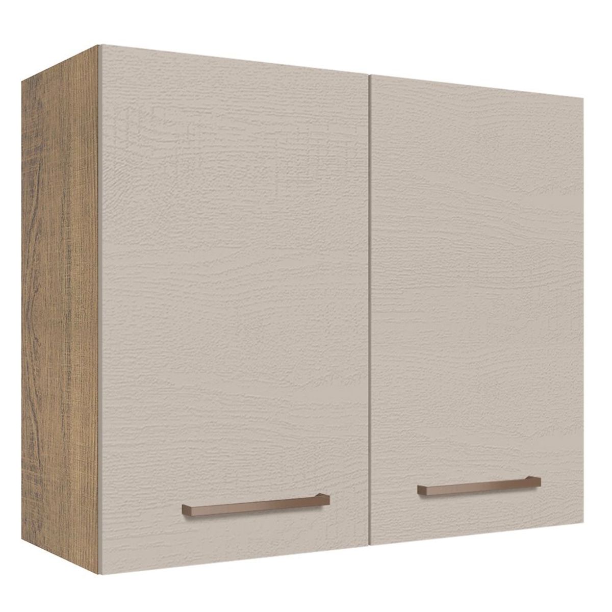 MADESA - Mueble de Cocina Superior Agata 80 cm 2 Puertas Marrón/Crema