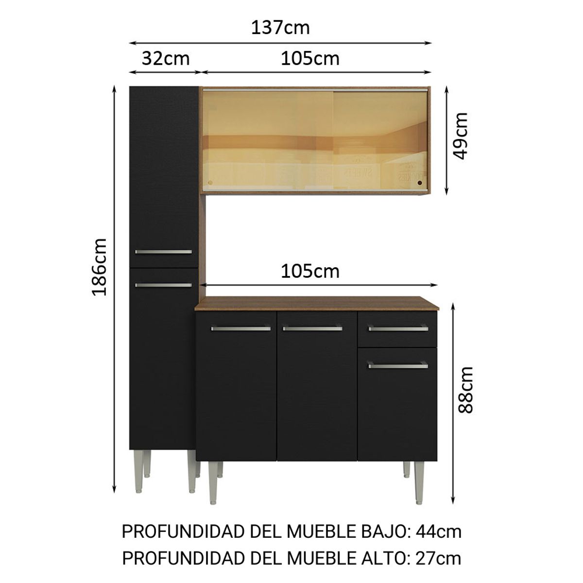 MADESA - Cocina Integral Emilly 1.40 Metros 06