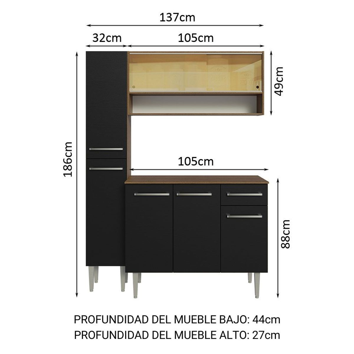 MADESA - Cocina Integral Emilly 1.40 Metros 09