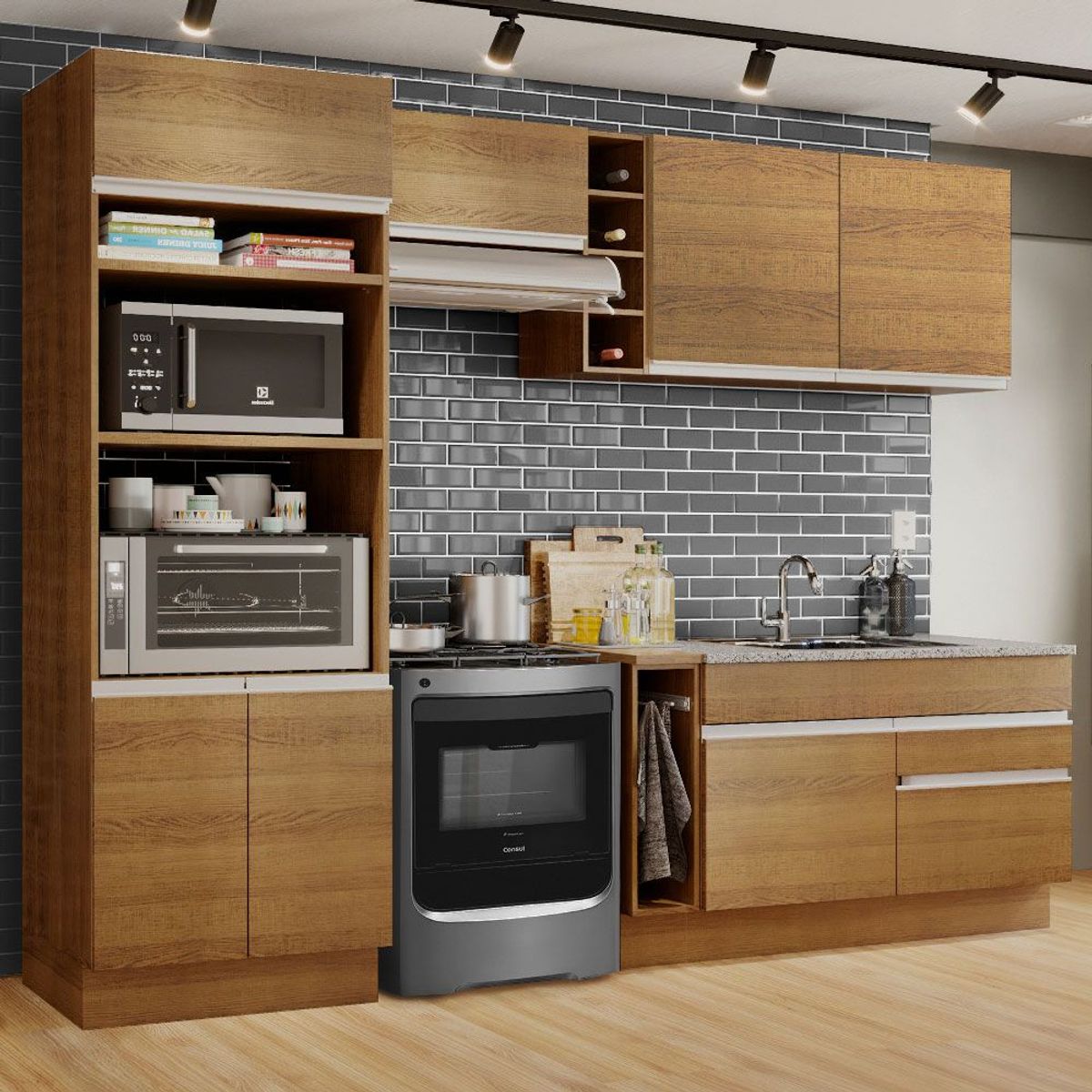 MADESA - Cocina Integral Jade 2.70 Metros Marrón 09